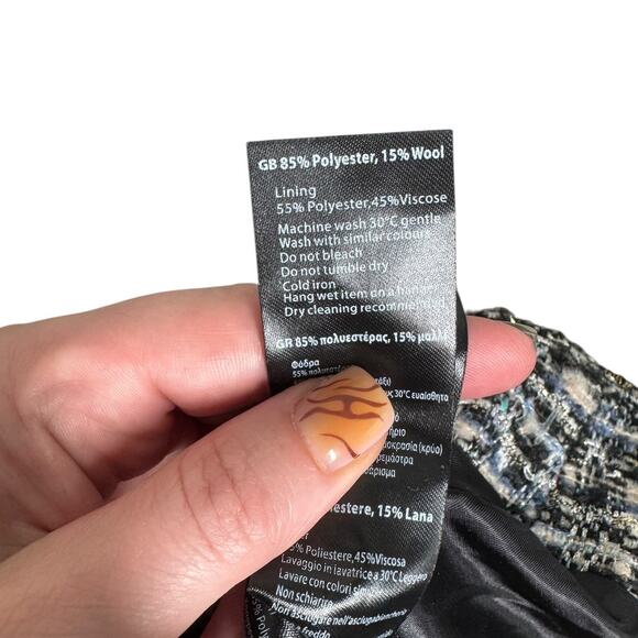 Bruuns Bazaar Trillium Maeda Tweed Skirt Wool Blend EU 36 US 6 Work Preppy - Picture 12 of 13